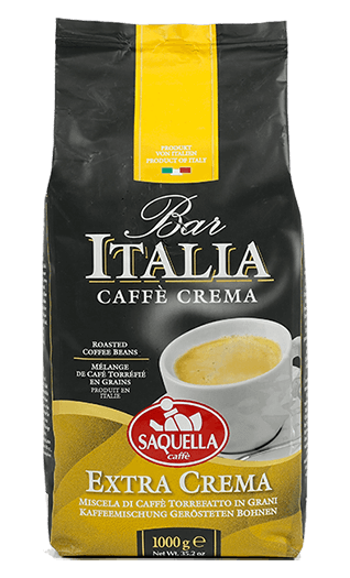 Saquella Kaffee Espresso Bar Italia Extra Crema 1kg Bohnen